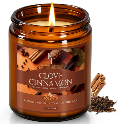 Fall Candles Set, 4 Pack Candles for Home Scented Natural Soy Wax, Autumn Gifts Set for Women Men, Fall Fragrance of Pumpkin/Cinnamon/Vanilla Cupcake/Apple