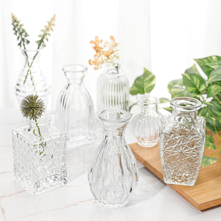 Glass Bud Vase Set of 32 Pcs, Small Glass Vases for Flowers
