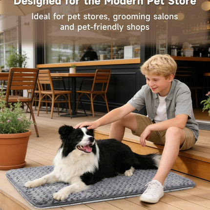 Dog Bed for Crate Pad, High Resilience Foam Crate Mat Bed, 35x22, Dark Grey