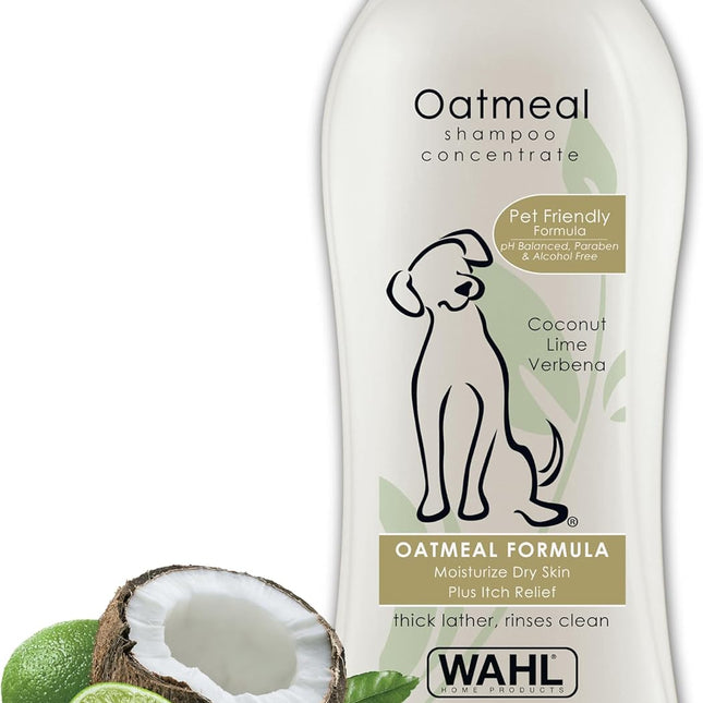 USA Dry Skin & Itch Relief Pet Shampoo for Dogs – Oatmeal Formula with Coconut Lime Verbena Scent & Pet Friendly