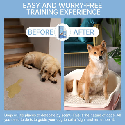 Potty Training Spray for Dogs Dog Potty Training Spray Go Here Dog Potty Training Spray Address Canine Inappropriate Elimination Habits for Indoor & Outdoor Environments (Smoke Blue)