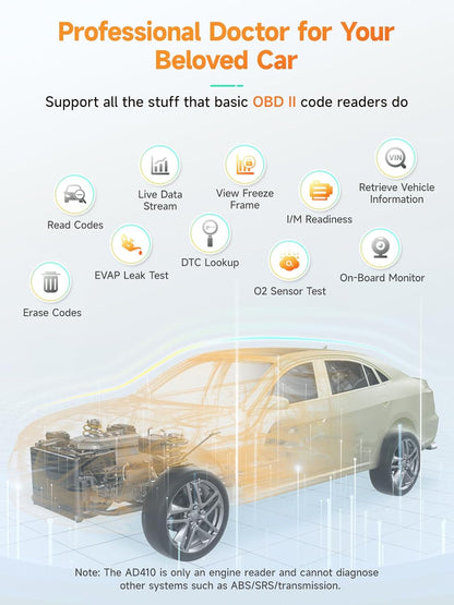 Enhanced OBD2 Scanner and Vehicle Code Reader for 1996+ OBDII Cars - photo 2