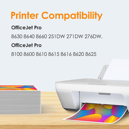 950xl and 951xl Ink Cartridges Replacement for HP 950 and 951 Ink Cartridges Combo Pack Works for HP Officejet Pro 8100 8615 8600 8610 8620 8630 Printers (4 Pack)
