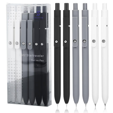 Gel Pens,6 Pcs 0.5mm Retractable Quick Dry Blue Ink Pens