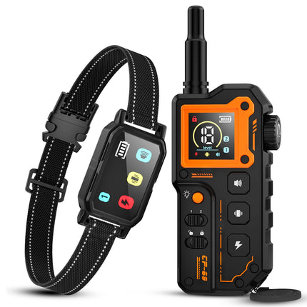 AI Dog Shock Collar 2 Dogs (10-120Lbs) - 3300FT Dog Training Collar with Remote, IPX7 Waterproof Collar with Beep, Vibration, Safe Shock for Large Medium Small Dogs, Keypad Lock and Flashing Light