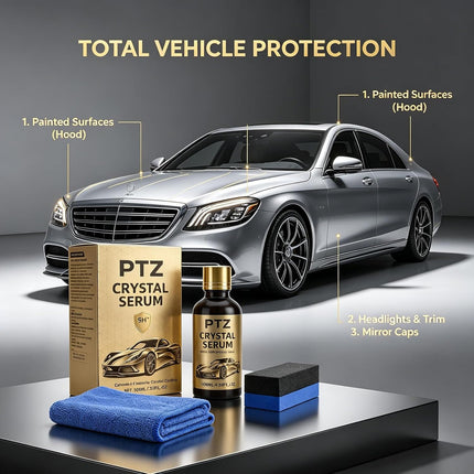 2Pack PTZ Crystal Serum for Cars – Advanced Graphene Ceramic Coating for Cars(100ML), 9H Graphene Coating for Auto Car Detailing, Gloss Hydrophobicty Anti Scratch (1*PC)
