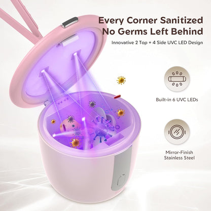 Portable Pink Pacifier Sanitizer with Smart Display - photo 3