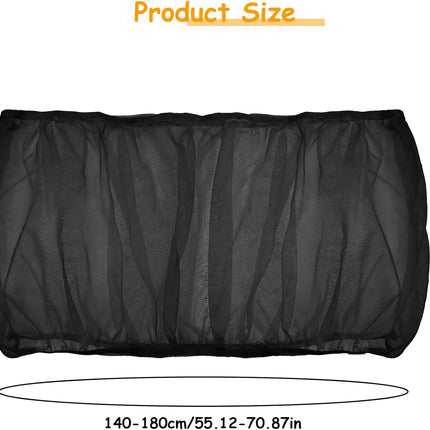 Adjustable Bird Cage Seed Catcher, Black Bird Cage Net Birdcage Cover Skirt Nylon Mesh Netting, Stretchy Birds Cages Guard for Parrot Parakeet Macaw African Any Cages Cover
