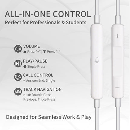 Wired Headphones for iPhone Ear buds with Lightning Connector (Built-in Microphone & Volume Control) Earbuds Compatible for iPhone 14/14 Pro/14 Plus/13/12/11/XR/XS/X/8/7【Official Certified Earphones】