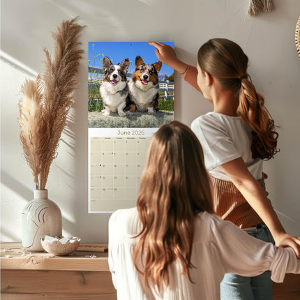 Corgi Calendar 2026 by MegaCalendars – Monthly Dog Breed Wall Calendar, Made in USA