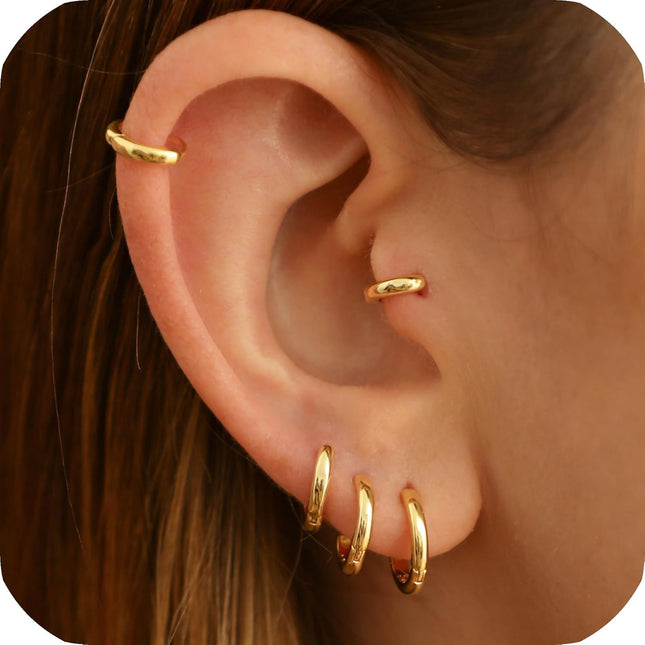 925 Sterling Silver Small Hoop Earrings for Women