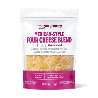 Mexican-Style Four Cheese Blend, Finely Shredded, 8 Oz
