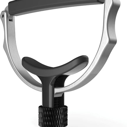 D'Addario Guitar Capo for Acoustic Guitar - Cradle Style Acoustic Guitar Capo - Creates Even Tension - Self Centering Capo Creates Even Tension - Stainless Steel