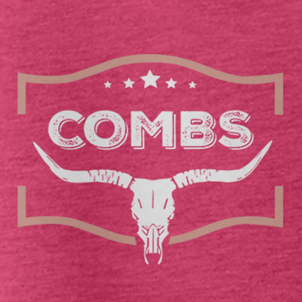 Combs Retro Music Tshirt - Country Concert Outfit, Western Party Longhorn Rodeo T Shirt, Unisex Adult Size S – 2XL
