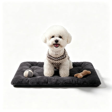 Cama para perro de 36" para jaula metálica, tapete lavable para dormir para mascotas medianas/grandes