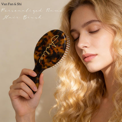 Personalized Hair Brush with Name, Custom Mini Travel Hair Brush for Women, Monogram Engraved Hair Comb Wet & Dry Styling for Girl Bridesmaid Birthday Christmas Mother's Day Valentines Gifts