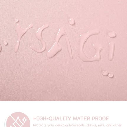 Non-Slip Leather Desk Pad, Waterproof Laptop Computer Desk Keyboard Mat, Table Protector Blotter Mat, Large Mouse Pad for Office/Work/Home/Decor(Pink, 23.6" x 13.7")