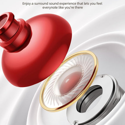 Bluetooth Headphones Wireless Earbuds 80hrs Playtime Wireless Charging Case Digital Display Sports Ear Buds with Earhook Deep Bass IPX7 Waterproof Over-Ear Earphones for TV Phone Laptop Black
