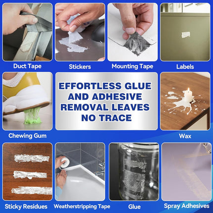 Adhesive Remover, Powerful Sticker Remover Spray with Scraper, Glue Remover for Windows, Glass, Plastic, Carpet, Rapidly Removes Sticker, Glue, Tape, Labels Remover and Car Sticker Remover