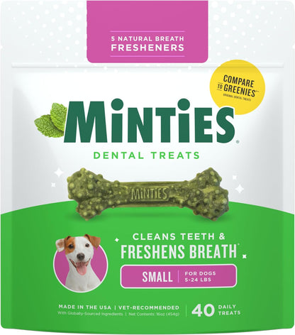 Tiny/Small Dog Dental Bone Treats, 16 oz, 40 Count