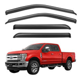 Window Visors Rain Guards for 2017-2026 Ford F250-F550 Super Duty Crew Cab