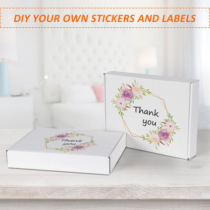 12 x 9 x 2 Inch White Corrugated Literature Mailer Boxes, Set of 25 - photo 4