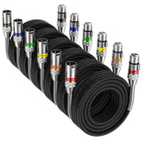 XLR Cable 25 Feet 6 Packs, XLR Male to Female Microphone Cable