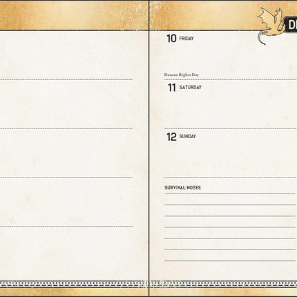 Fourth Wing 2027 Monthly/Weekly 12-Month Planner Calendar