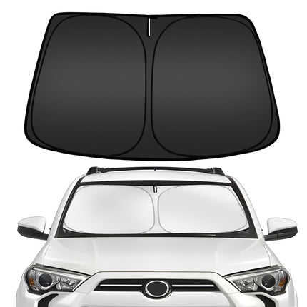 Windshield Sun Shade for Chevy Silverado/GMC Sierra 1500 2500 3500 2019-2025 2026, Custom Fit Foldable Front Window Sunshade Sun Visor Protector, Block UV Rays Keep Your Car Cooler