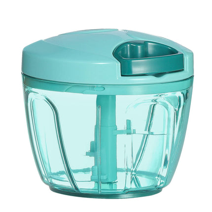 Manual Food Processor Vegetable Chopper, Portable Hand Pull String Garlic Mincer Onion Cutter for Veggies, Ginger, Fruits, Nuts, Herbs, etc., 500ml, Grey