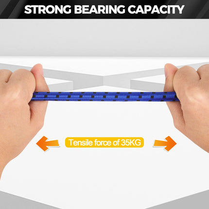 12 Pack Bungee Cords with Hooks,Heavy Duty Outdoor Elastic Straps