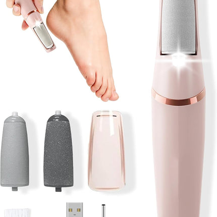 Silk 3 Pro Callus Remover, 2026 Upgraded 3rd Electric Callus Remover for Feet, Foot File Callus Remover Pedicure Tools with 2 Speeds, for Dry/Calluses/Cracked/Hard Skin - Soft Smooth Skin(Pink)