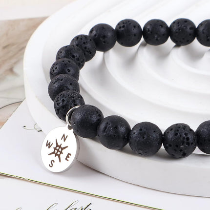 Graduation Gifts for Her Him 2026 Inspirational Compass Graduation Bracelets Keychain with Gift Message Card for Women Daughter Son Friends Middle High School College Students