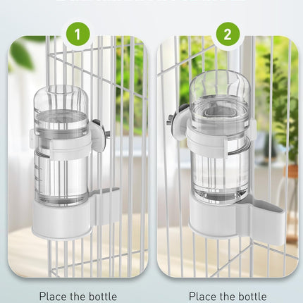 Automatic Bird Water Dispenser Cage Hanging Water Feeder with Anti-Spill Design for Parakeet Canary Small Parrot Lovebirds