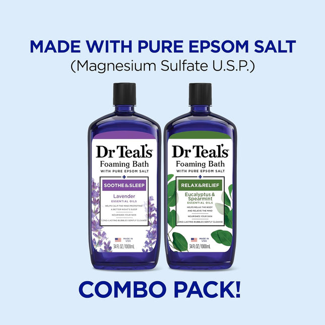Foaming Bath with Pure Epsom Salt, Lavender & Eucalyptus