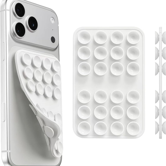 Upgraded Double Sided Silicone Suction Cup Phone Case Mount, Sticky Phone Grip Holder for Hands-Free Selfes & Videos