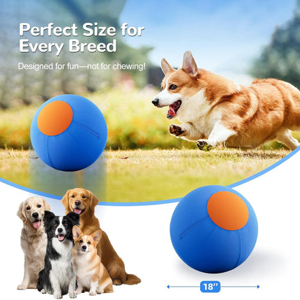 ZIDA 18" Herding Ball for Dogs and Horses - Upgraded Chew Material Dual-Layer Durable Dog Toy Agility Equipment for Australian Shepherds,Cattle,Border Collies,Small/Medieum Breeds