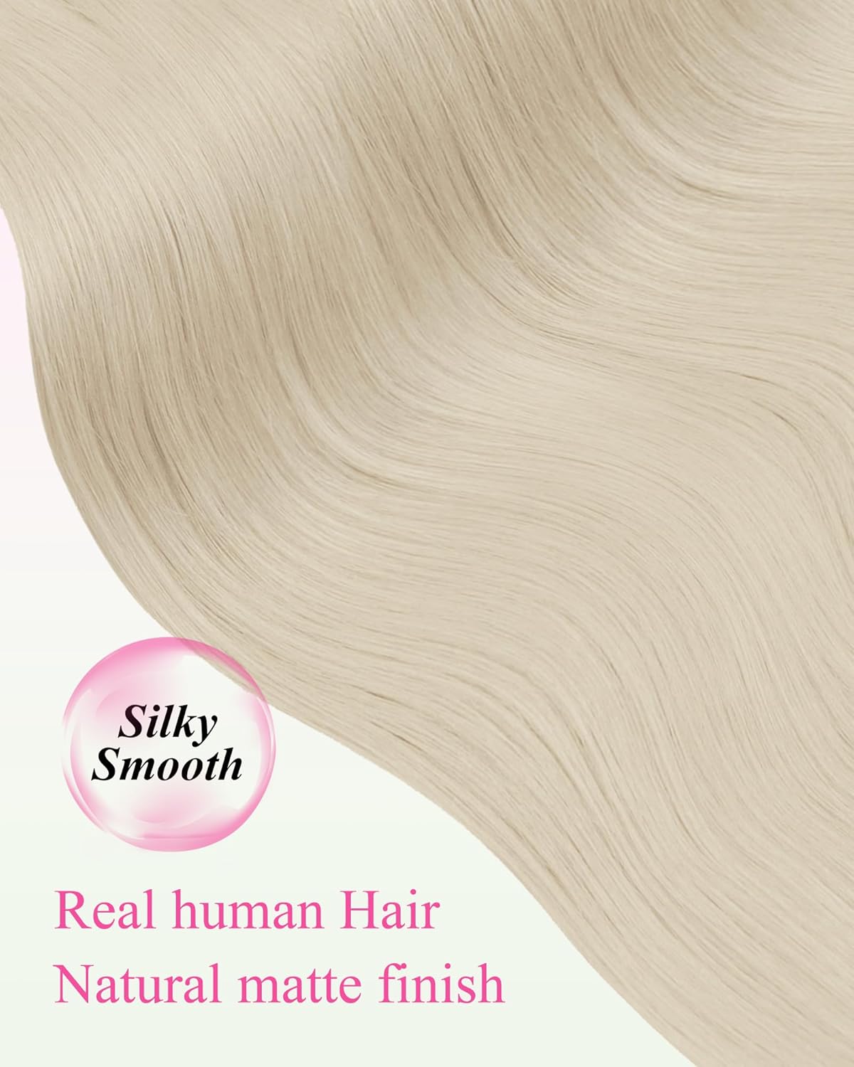 24 Inch Platinum Blonde Tape in Extensions Human Hair Invisible Tape in Hair Extensions Human Hair - photo 4