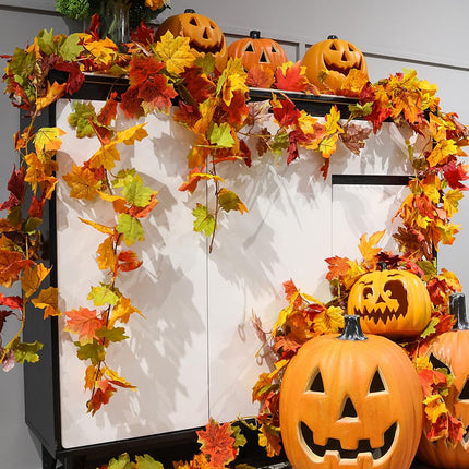 6 Pack Fall Garland Maple Leaf Decorations, 5.9 Ft 72 Leaves Each