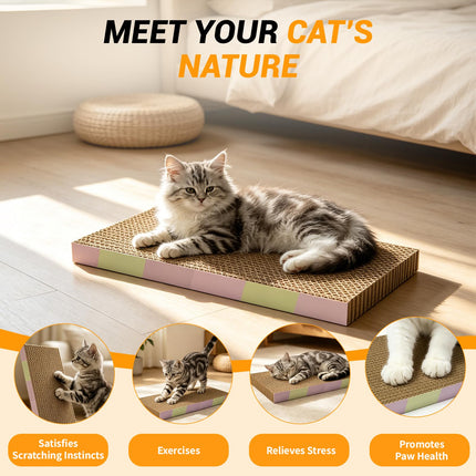 5-Pack Reversible Cat Scratcher Pad, Durable Scratching Board