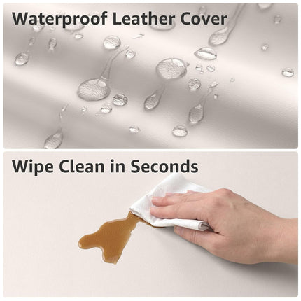 YENING Wipeable Changing Pad for Dresser Waterproof Leather Baby Diaper Changing Pads Washable Nursery Change Mat Beige