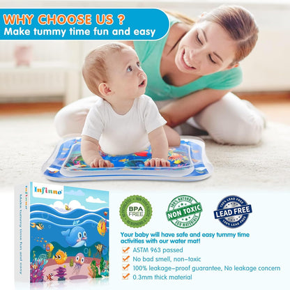 Inflatable Tummy Time Baby Water Play Mat for 3-24 Months - photo 5