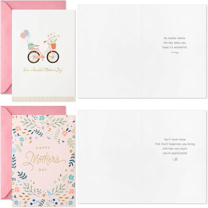 Hallmark Mothers Day Cards Assortment, Flowers (16 Cards with Envelopes)