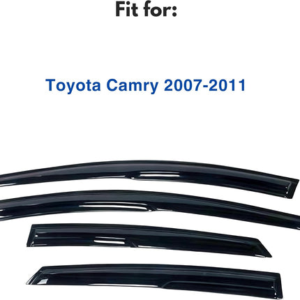 IG Window Visors Fit for 2007-2011 Toyota Camry, Out-Channel Rain Guards Vent Wind Deflectors 4PC, Car Accessories for 07-11 Camry