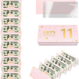 Pink 11th Birthday Money Envelope for Cash Gift Holder with Greeting Card