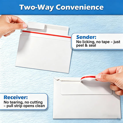 200 Pack Trading Card mailing Envelopes, 7" x 4.35" Self-Adhesive Rigid Cardboard Mailers for Semi-Rigid Sleeves, Toploaders and Card Protectors