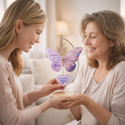 Butterfly Gift for Mom, Butterfly Desk Decor Suncatcher, Butterfly gifts for Mom from Daughter, Mothers Day Gift, Mom Birthday Gifts