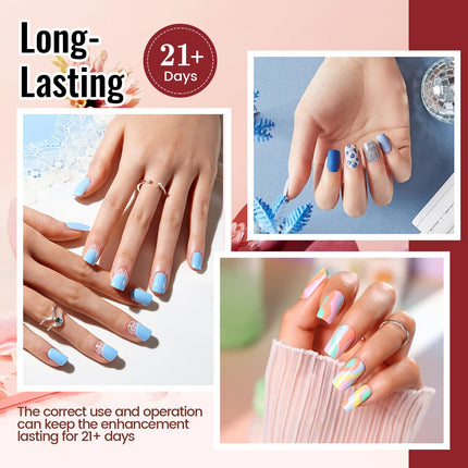 Gel Nail Polish Kit with U V Light 32 Colors Gel Polish Nail + 4 Functional Adhesive Bottles Kit Soak - photo 4