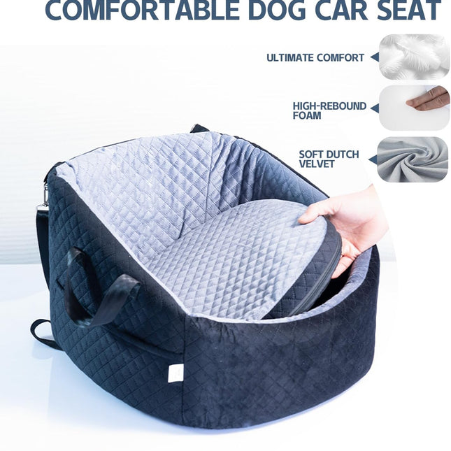 Car Seat for Small Dogs up to 30 lbs, Pet Booster Seat with