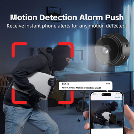 Hidden Camera Surveillance Monitor - WiFi Nanny Cam with 1080P Night Vision, Motion Detection, and Smartphone Compatibility - Indoor Spy Camera for Home/Baby/Office